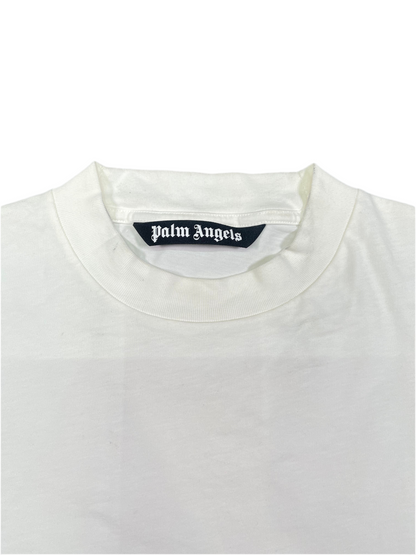 Palm Angels Burning Palm Logo Cotton T-Shirt White