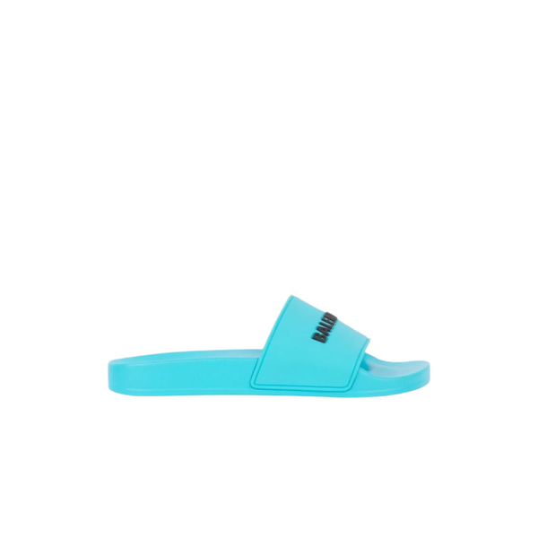 Balenciaga Pool Slides Turquoise Black