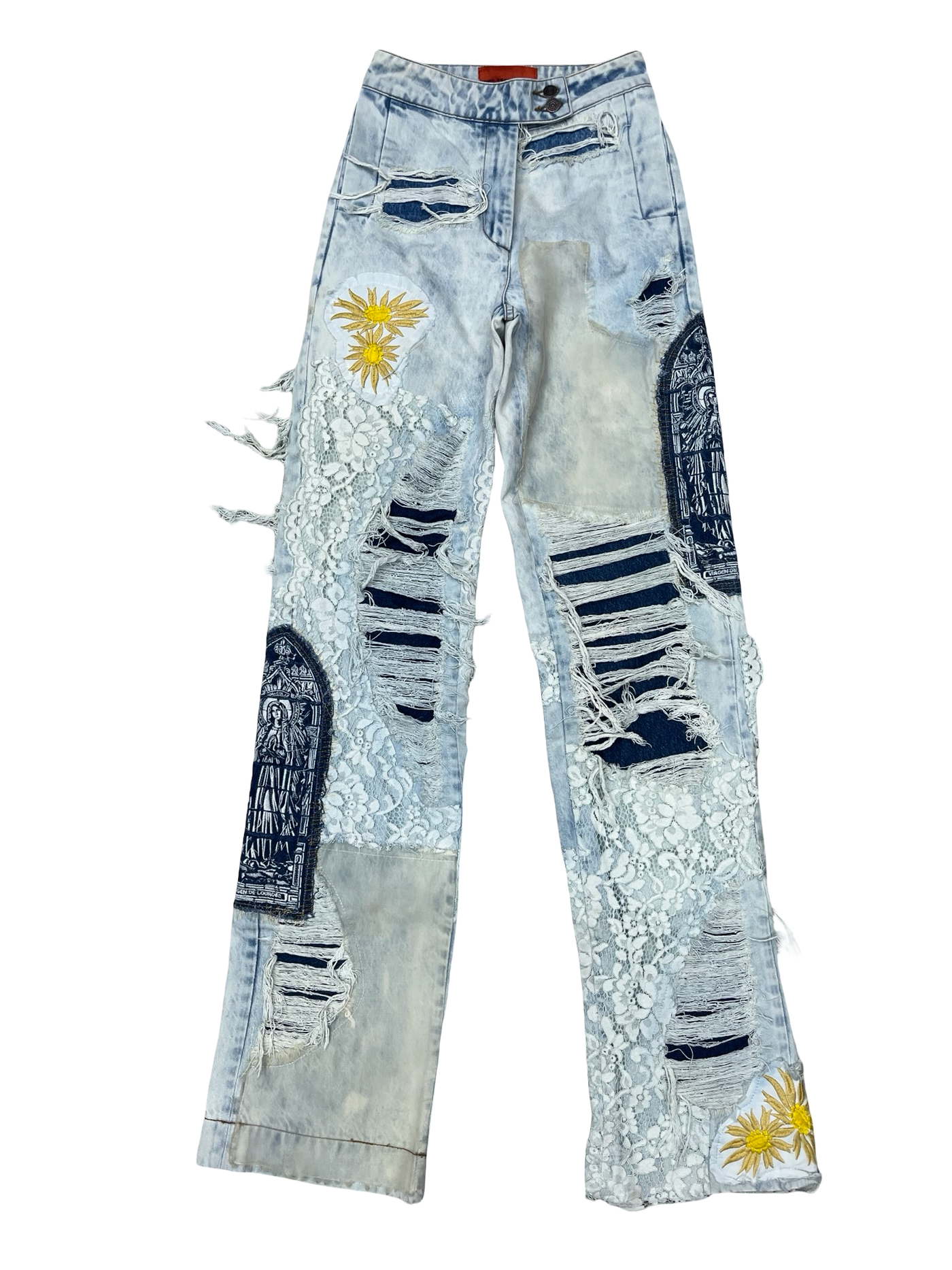 WDW Hallowed Detail Denim Jeans Sky Blue