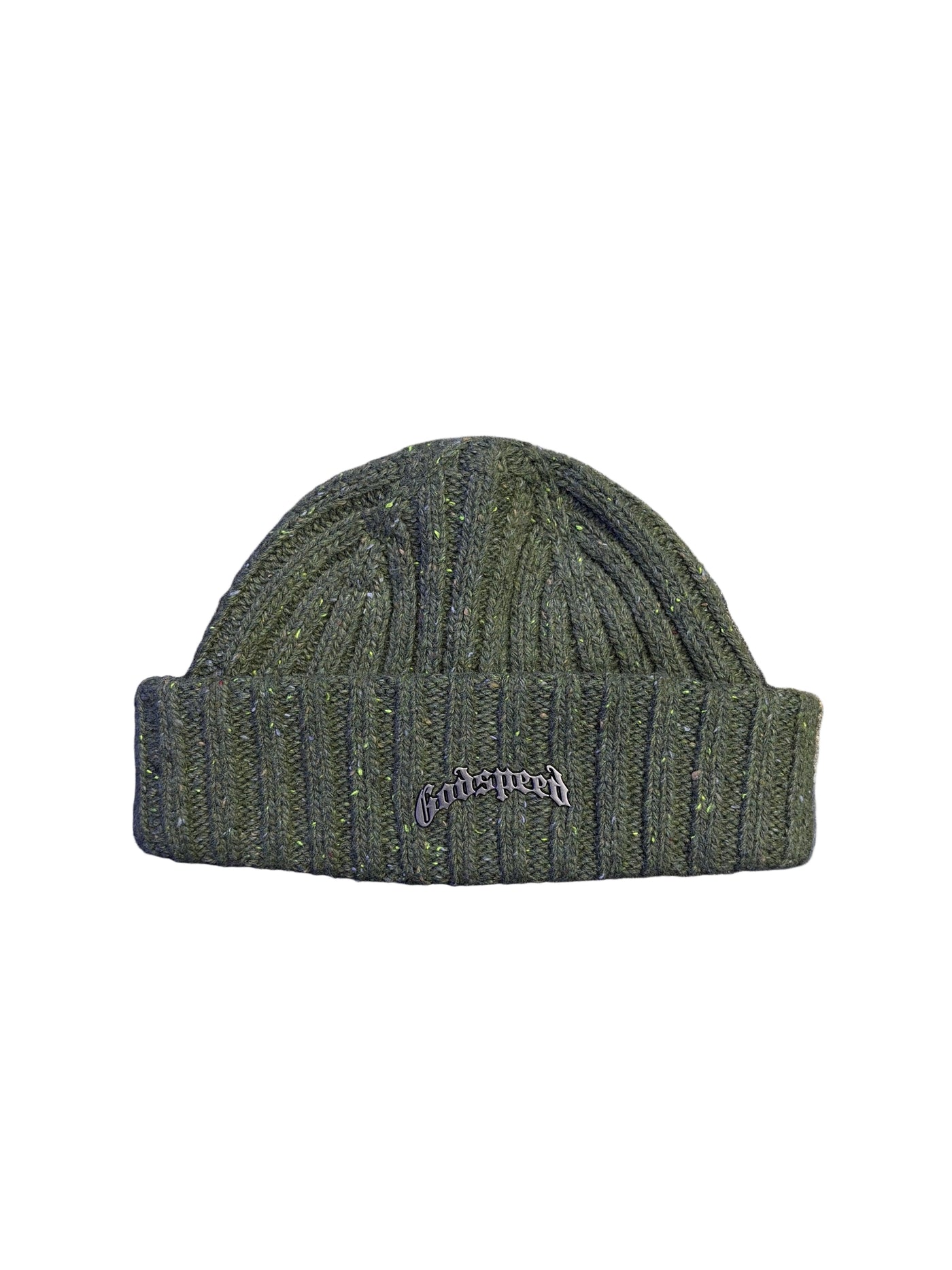 Godspeed Beanie Olive Speckle Emblem