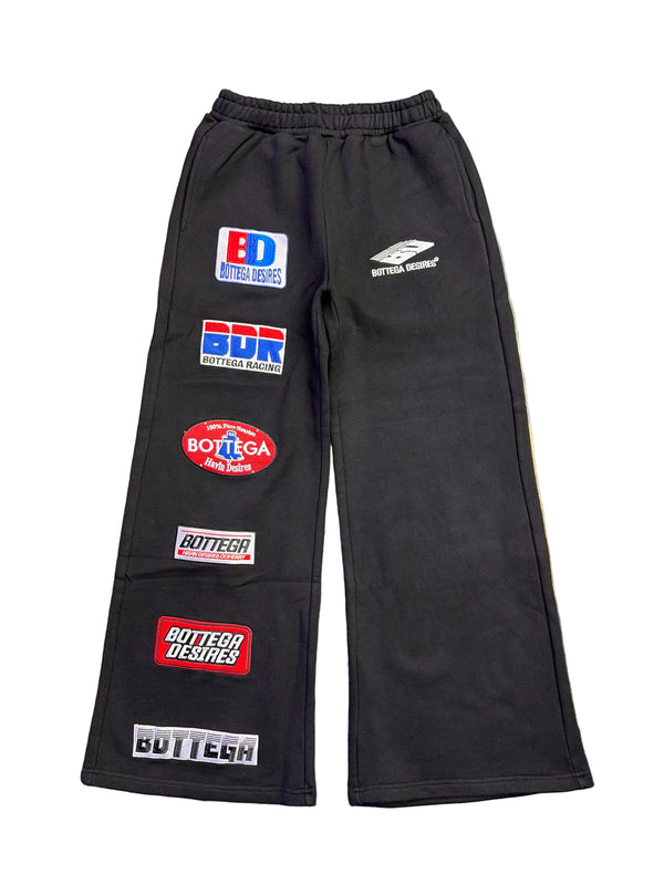 Bottega Desires Patches Sweatpants Black