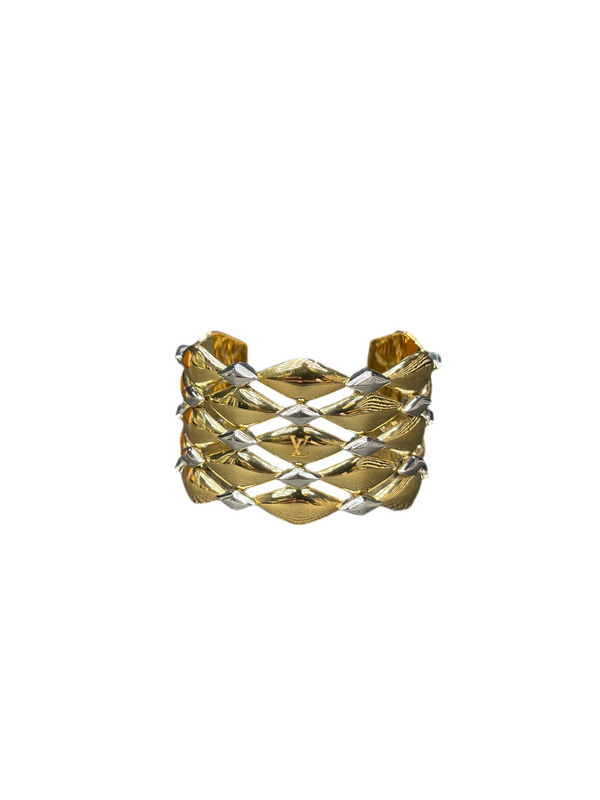 LV Malletage Bracelet Gold Silver