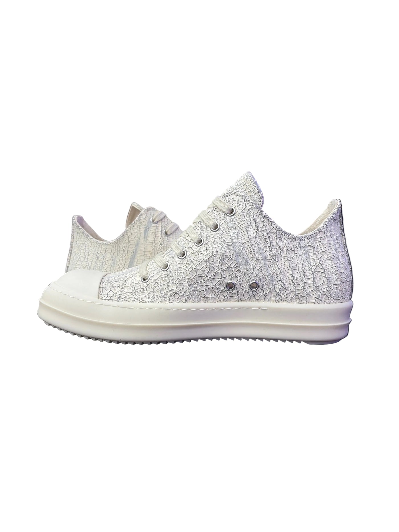 Rick Owens DRKSHDW Cracked Ramone Low Sneakers Milk