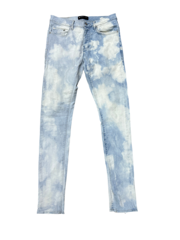 Purple Brand Two Tone Cloud Print Jeans