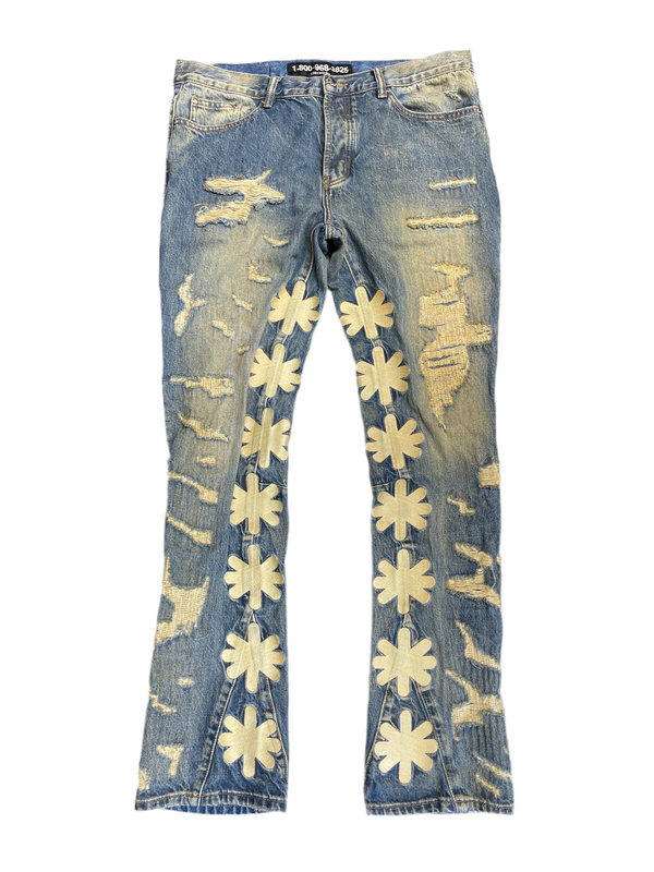 LOSTSHDWS DSTRY Denim Pant Dirty Bone