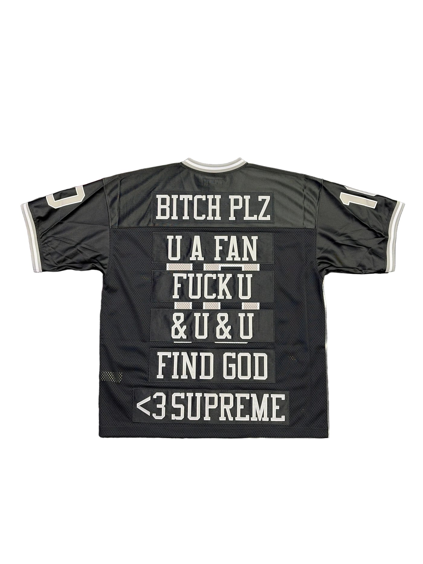 SS26 Supreme Find God Football Jersey Black