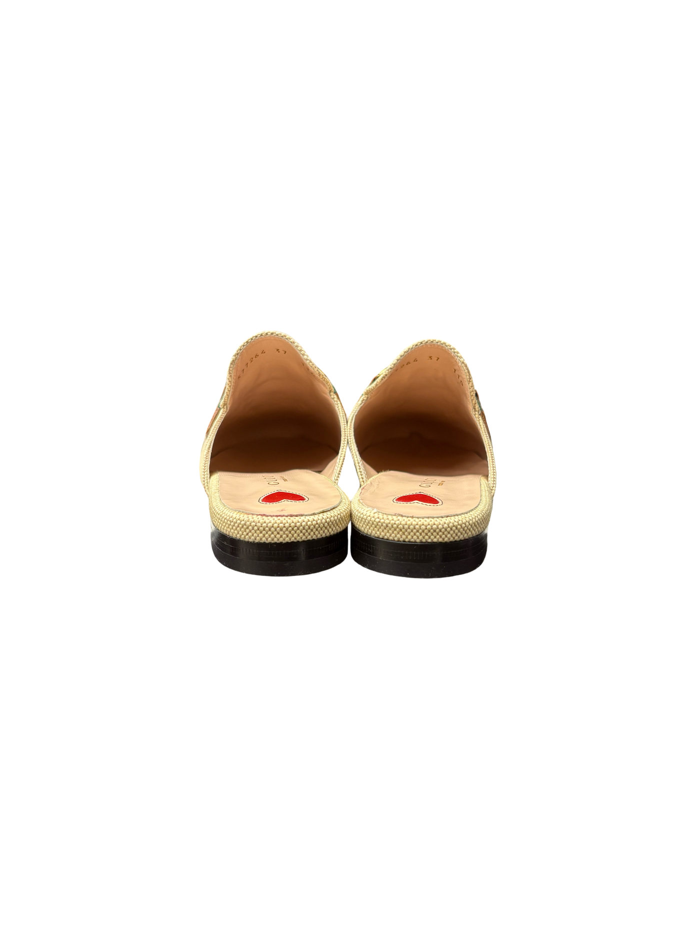 Gucci Princetown Canvas Mules
