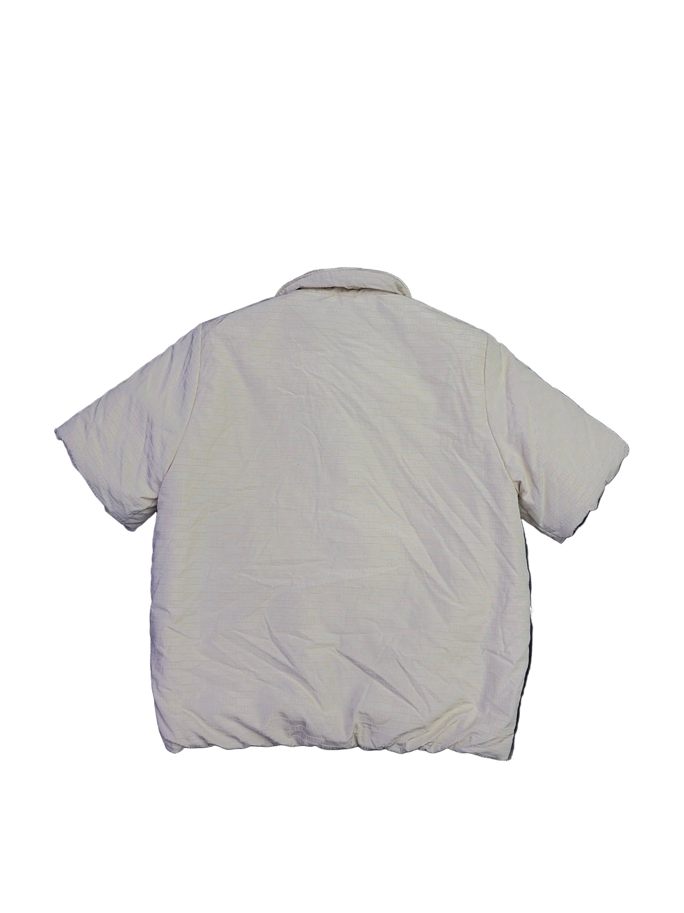 KITH Flocked Monogram Puffed Devon Shirt Veil Cream