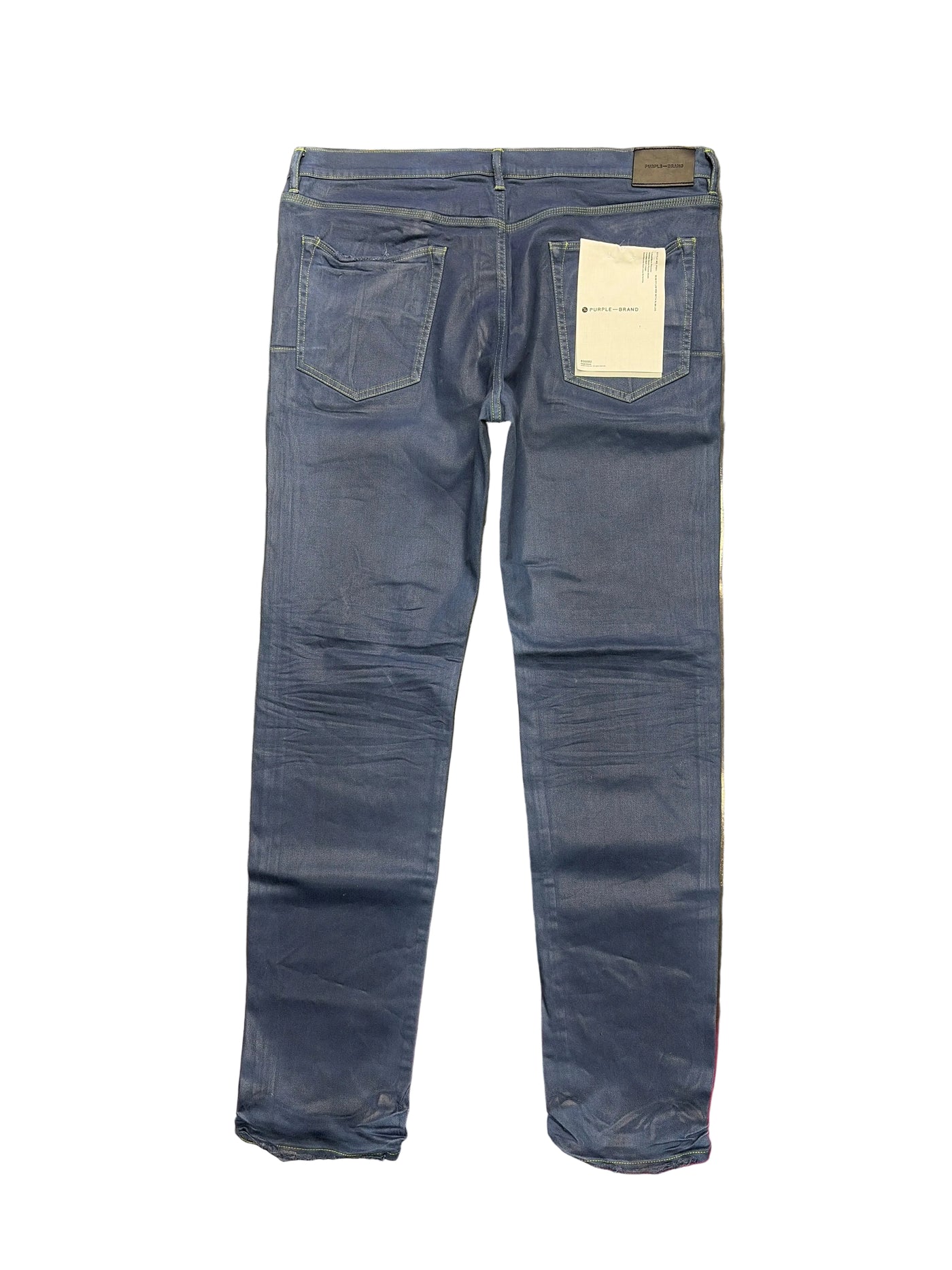 Purple Brand Deep Contrast Stitch Skinny Jeans Blue
