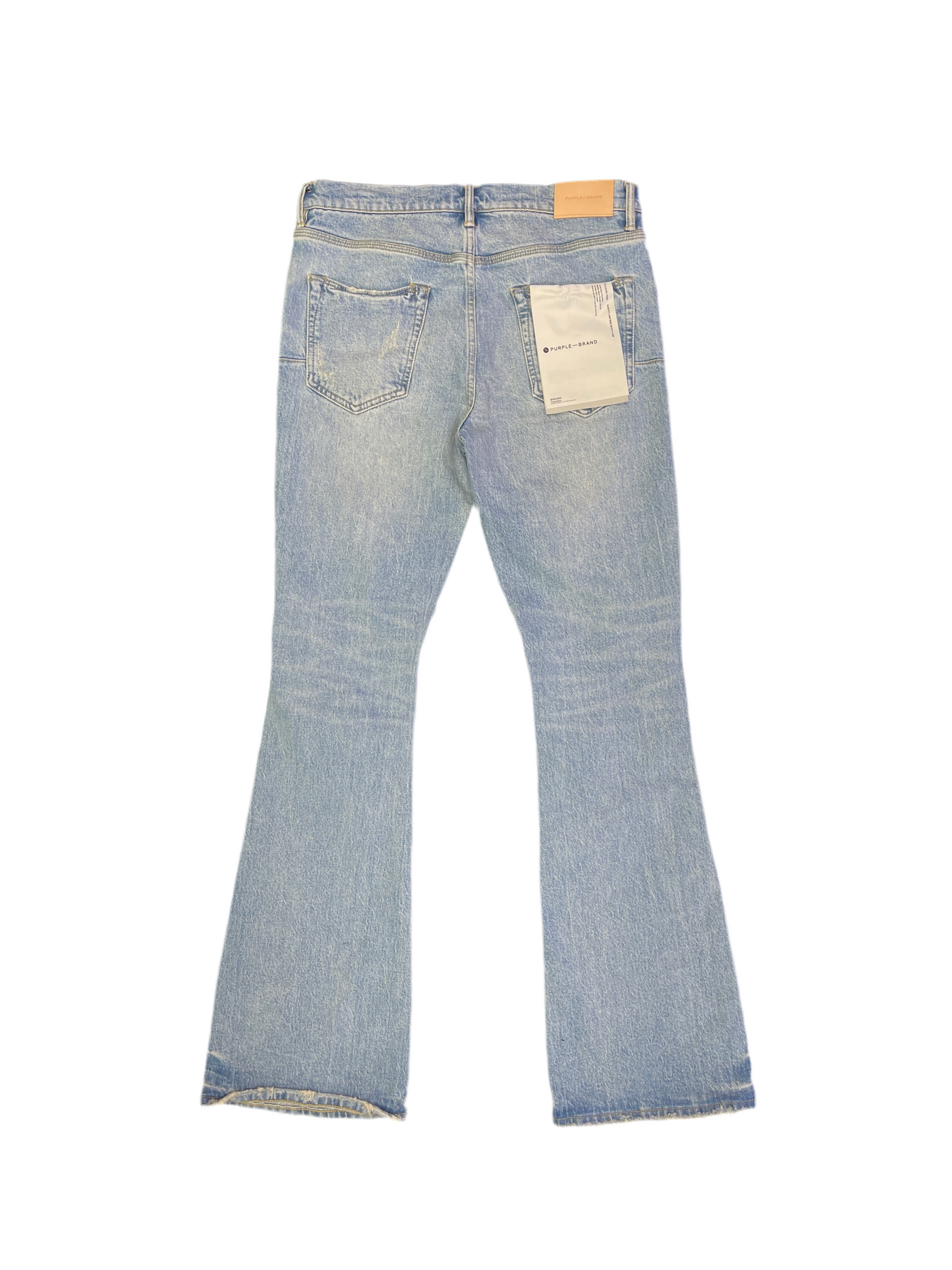Purple Brand Ripped Flare Denim Jeans Light Indigo
