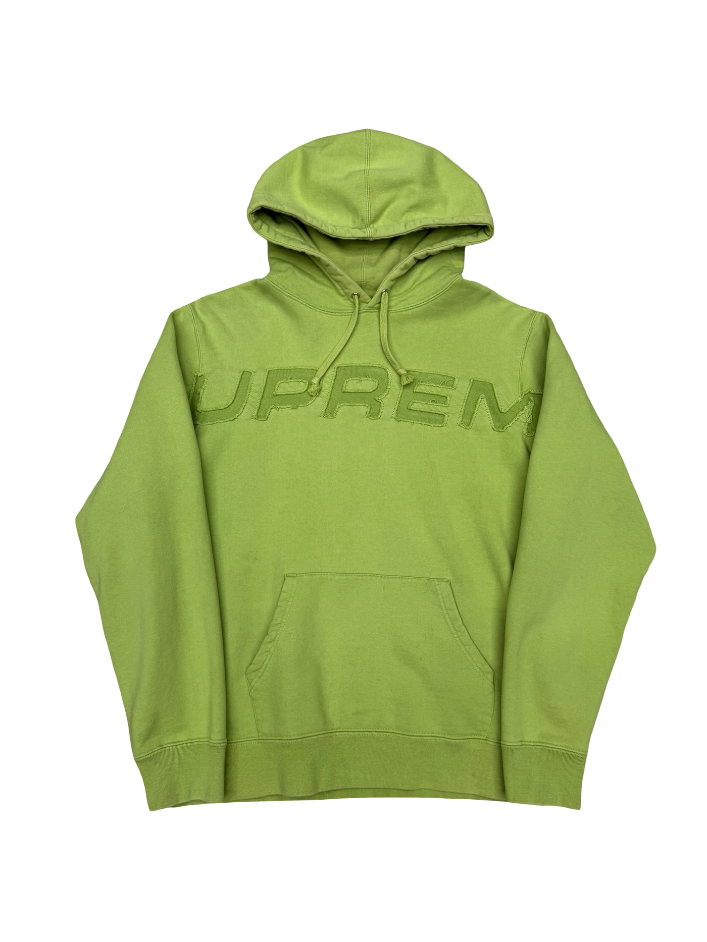 Supreme Set In Logo Hooded Pullover Lime