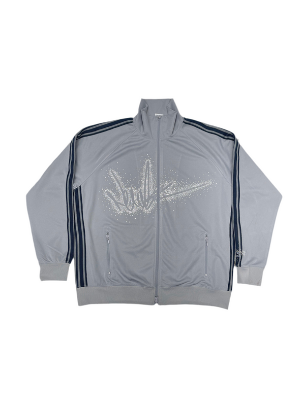 NewYrrk Track Jacket Grey Navy w/ White Crystal