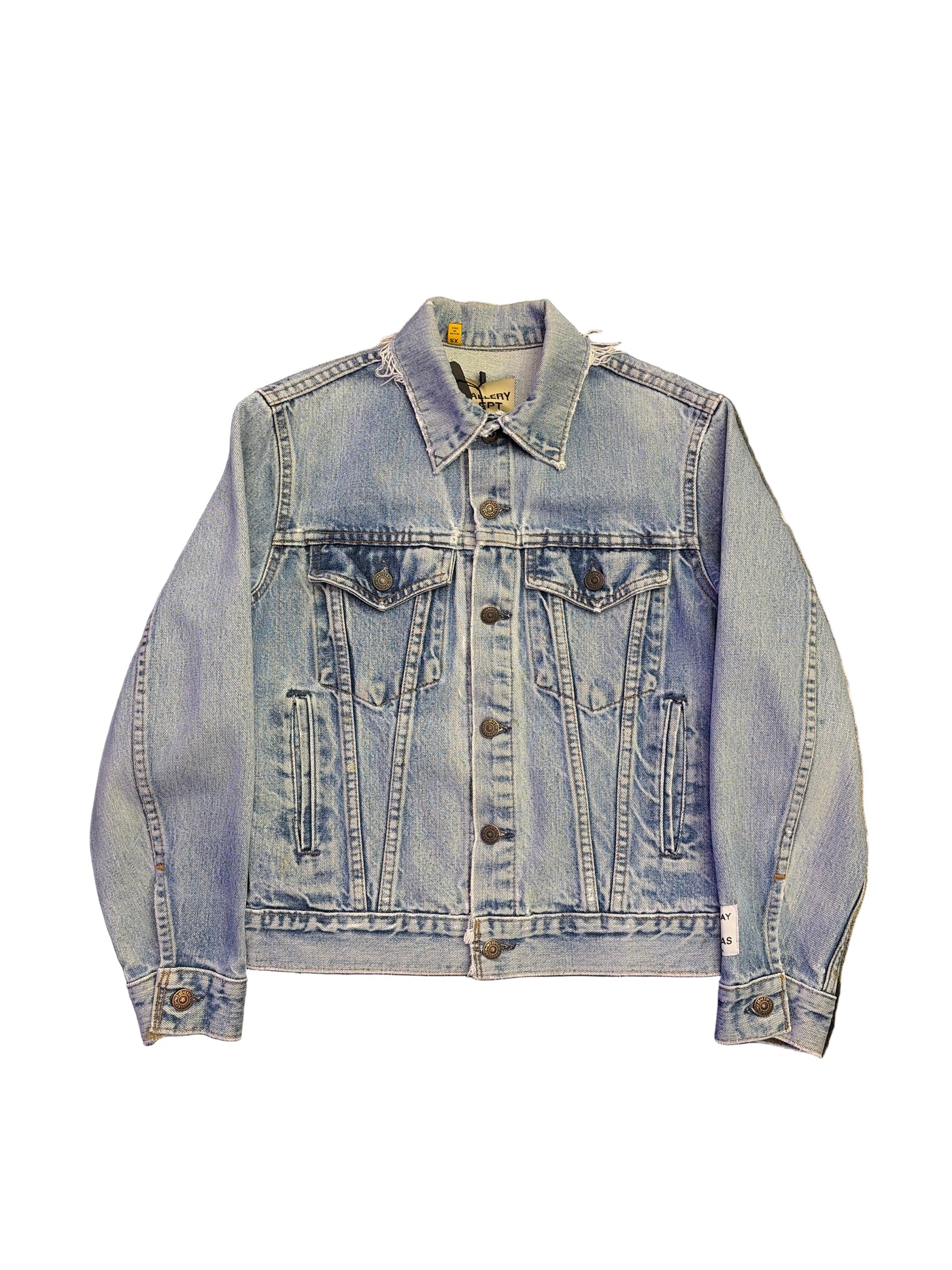 Gallery Dept. Logo Print Denim Jacket Indigo Blue