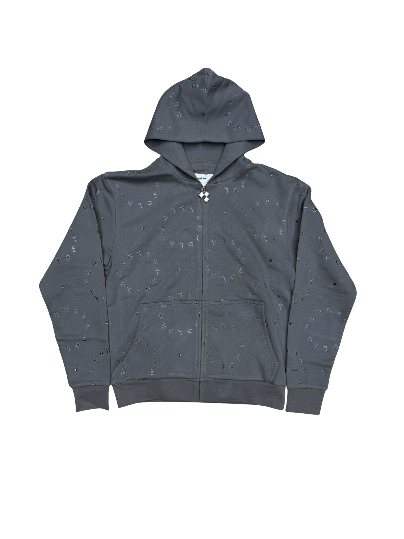 Niviour Timeless Charcoal Grey Zip Up Sweater