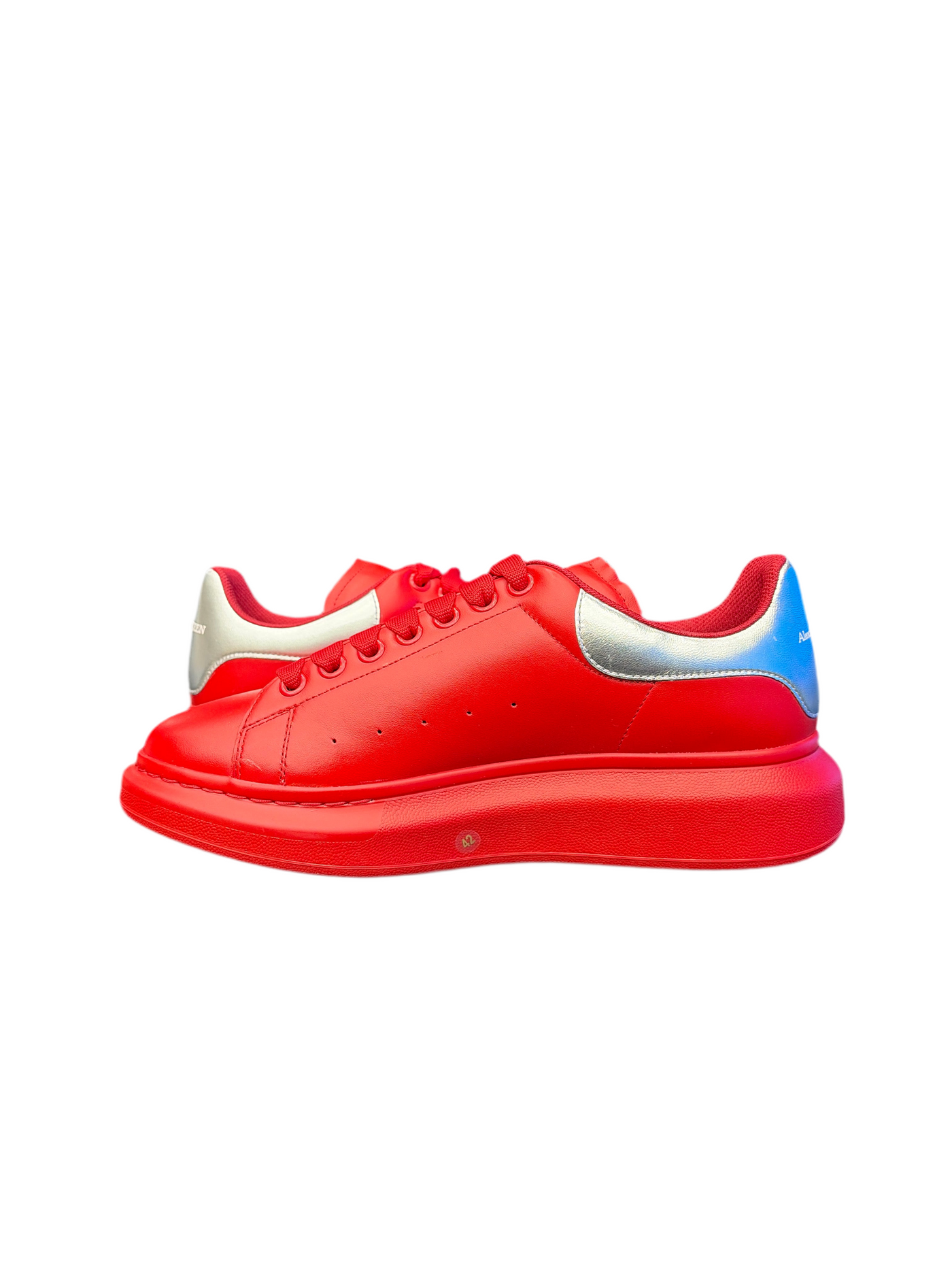 Alexander McQueen Oversized Sneaker Walsh Red Silver