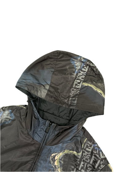 Fendi Earth Reversible Hooded Jacket Black