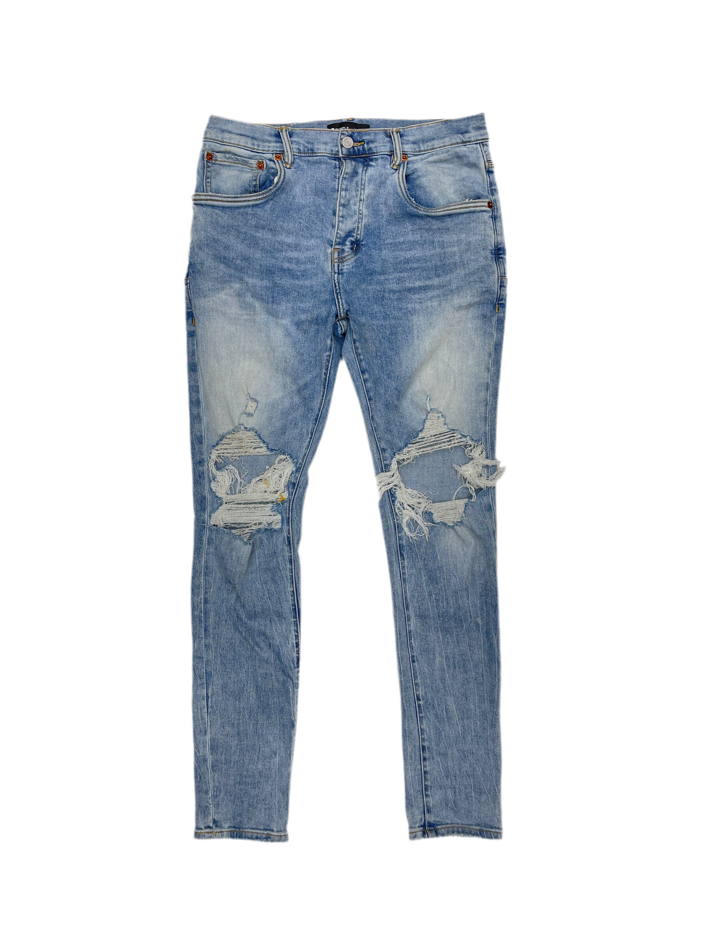 Purple Brand Dropped Fit Mid Rise Slim Jeans Indigo