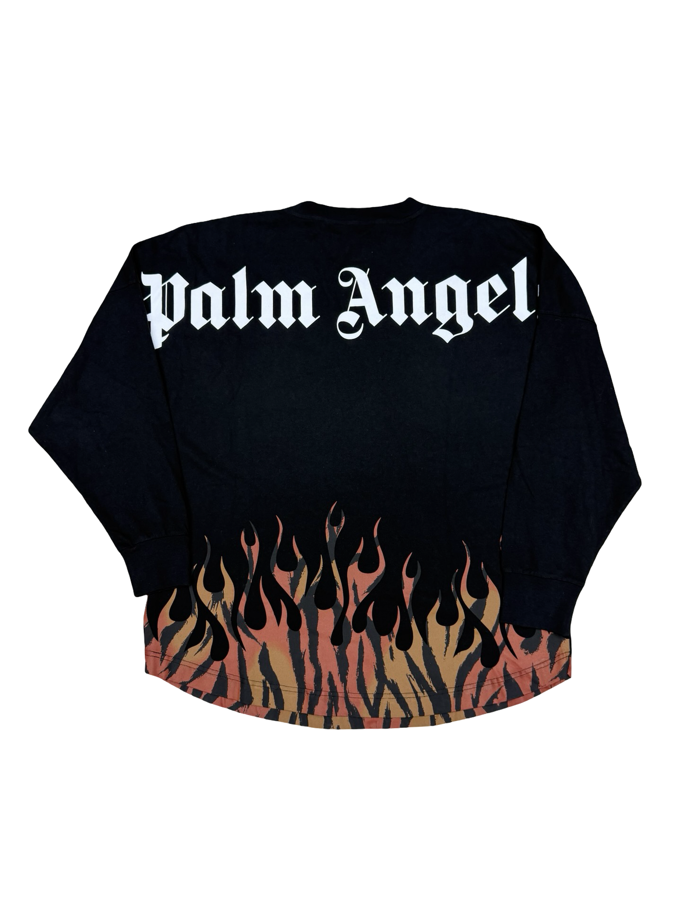 Palm Angels Graffiti Flames Crewneck Black