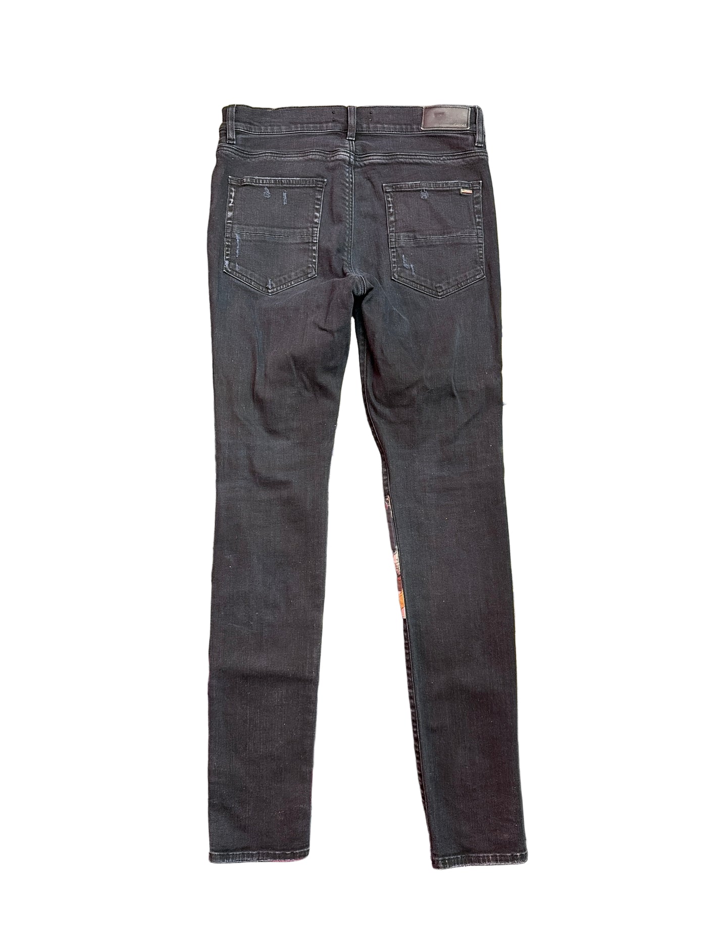 Amiri Scarves Art Patchwork Jeans Black