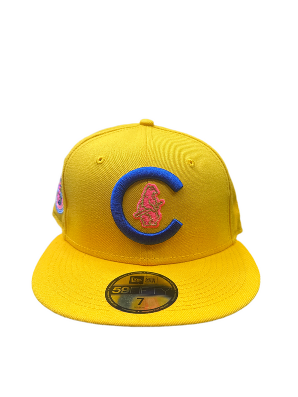 Chicago Cubs Yellow Pink Brim Fitted