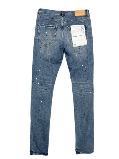 Purple Brand Splatter Paint Ripped Jeans