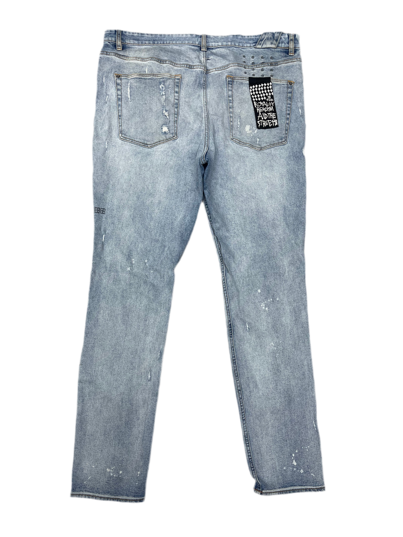 Ksubi Distressed Knee Slit Jeans Light Blue