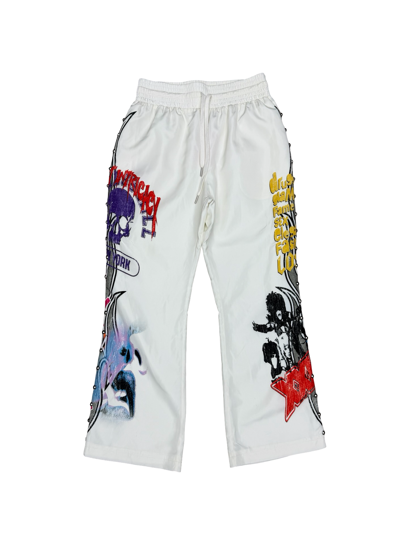Lost Intricacy University White Track Pants