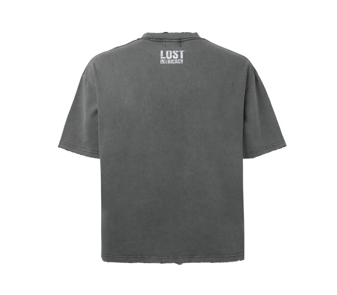 Lost Intricacy Outline T-Shirt Grey Wash