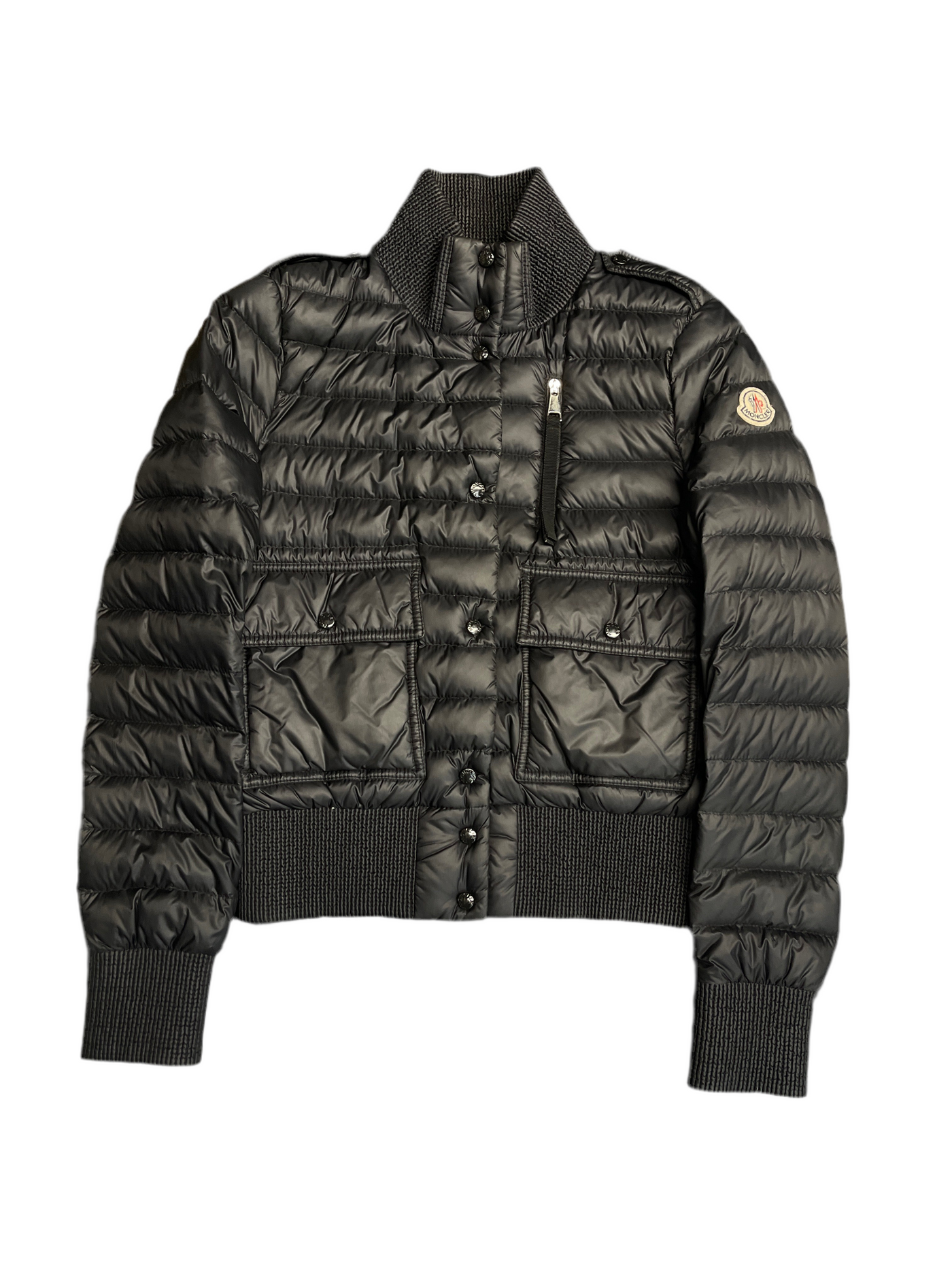 Moncler Women's Silene Down Filled Bomber Jacket Black
