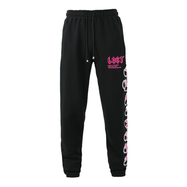 Lost Intricacy Mitt Black/Pink Sweatpants