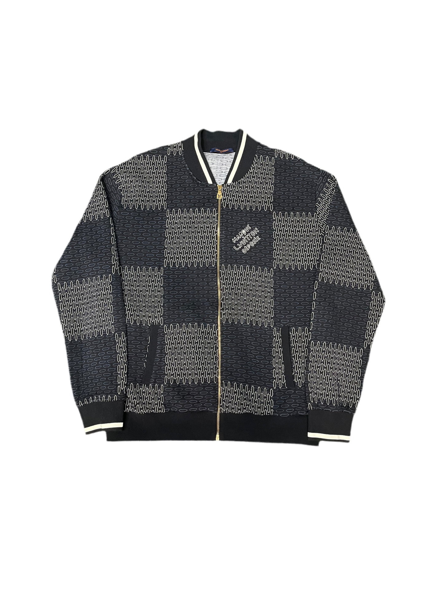 LV Damier Quilted Cotton Bomber Navy