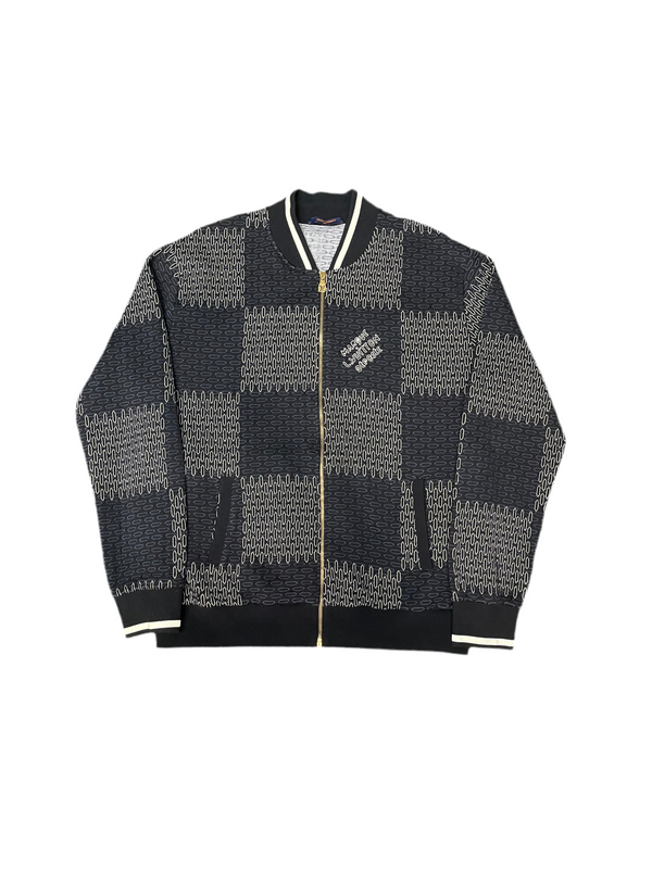 LV Damier Quilted Cotton Bomber Navy