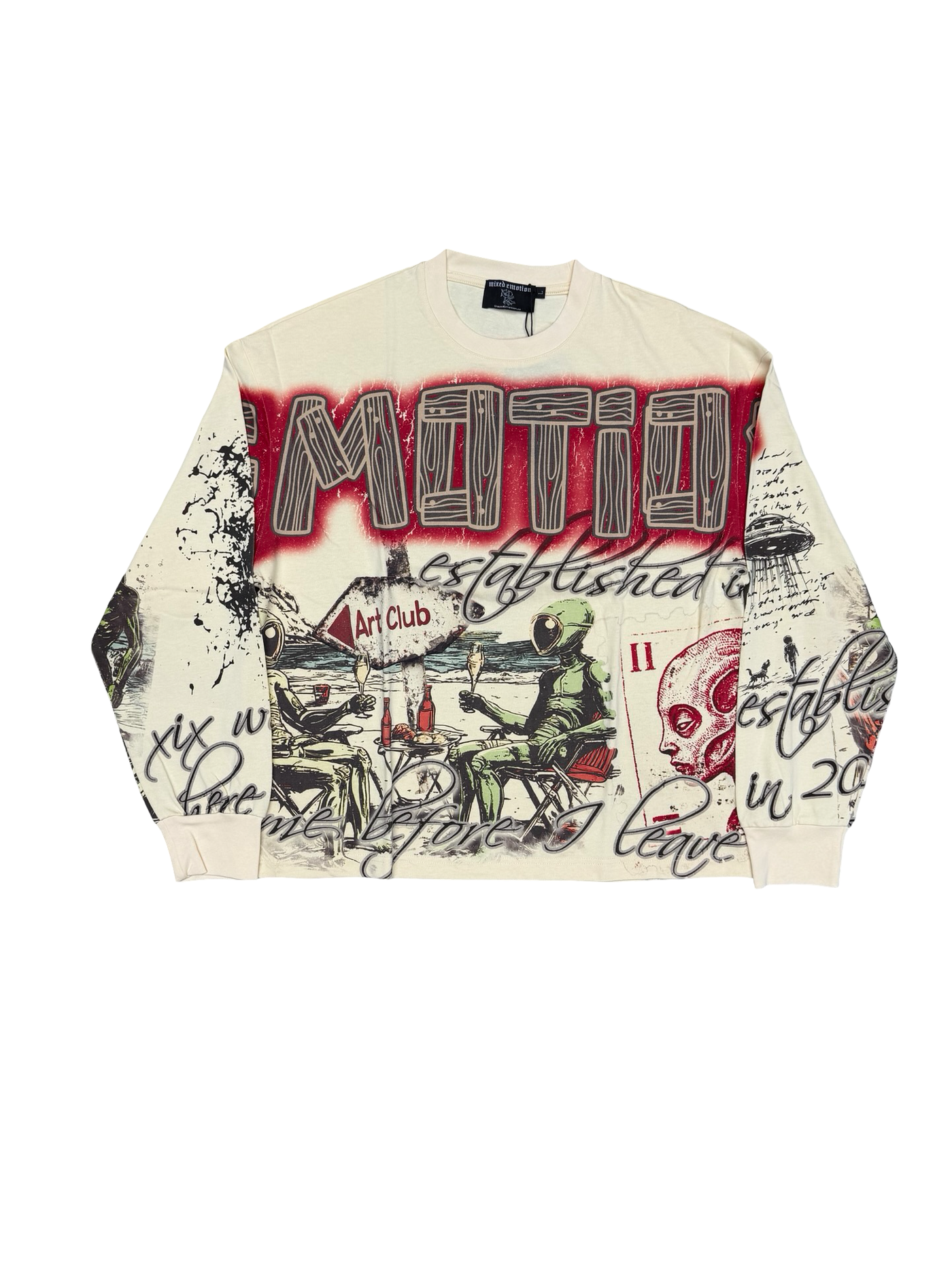 Mixed Emotions Art Club Long Sleeve Cream