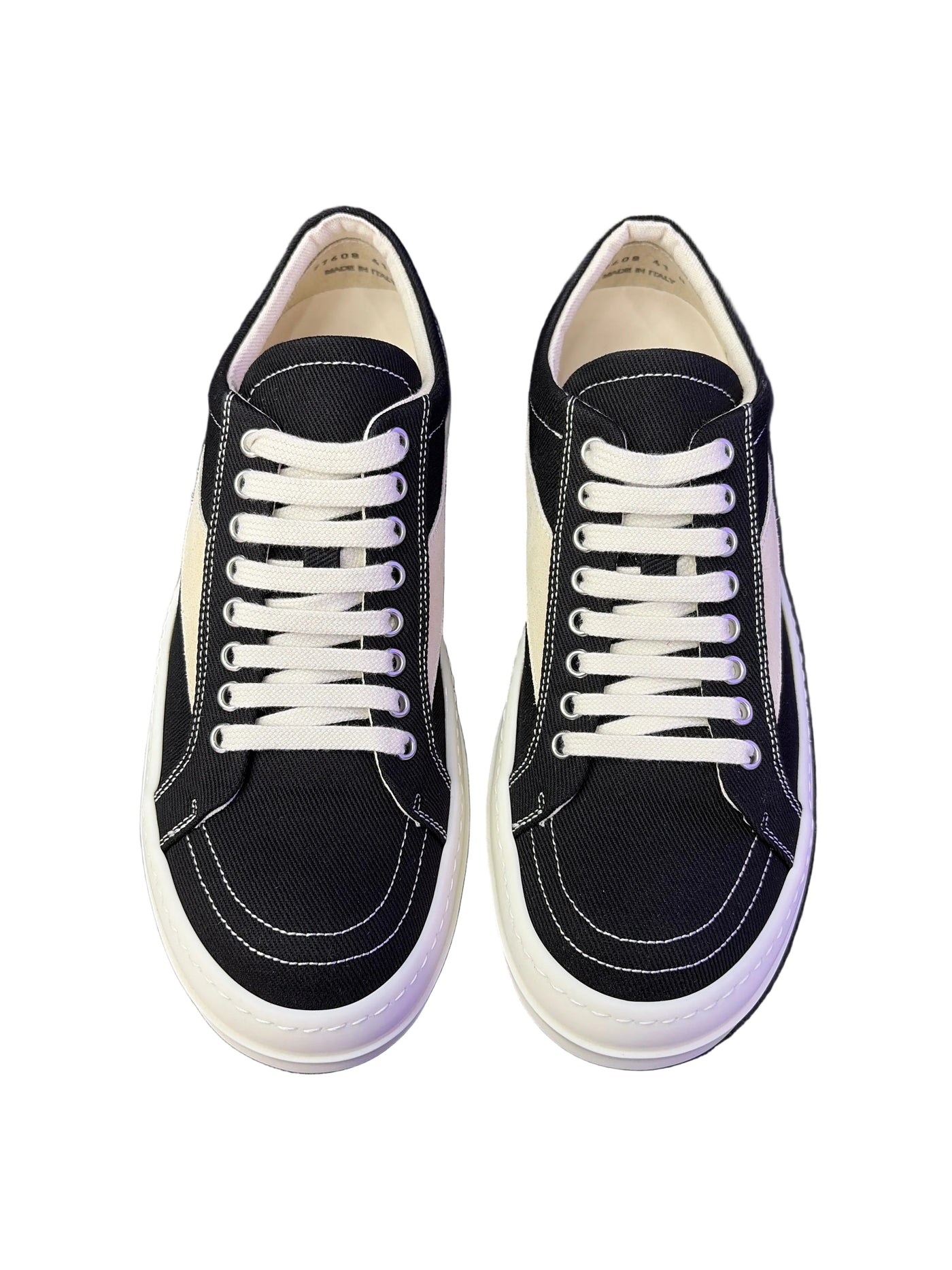 Rick Owens DRKSHDW Vintage Canvas Sneakers Black Milk