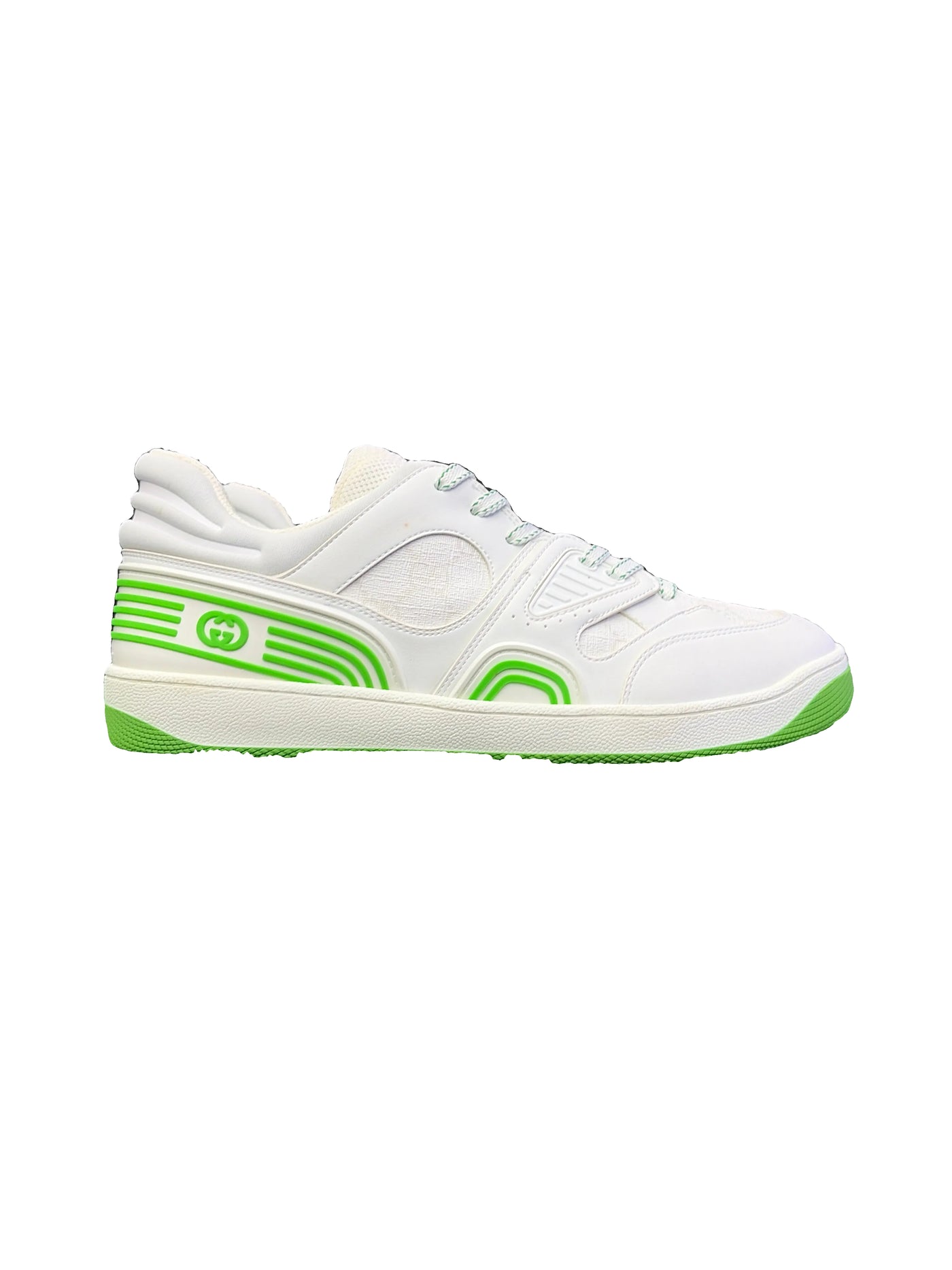 Gucci Basket Low Top GG White Demetra Green