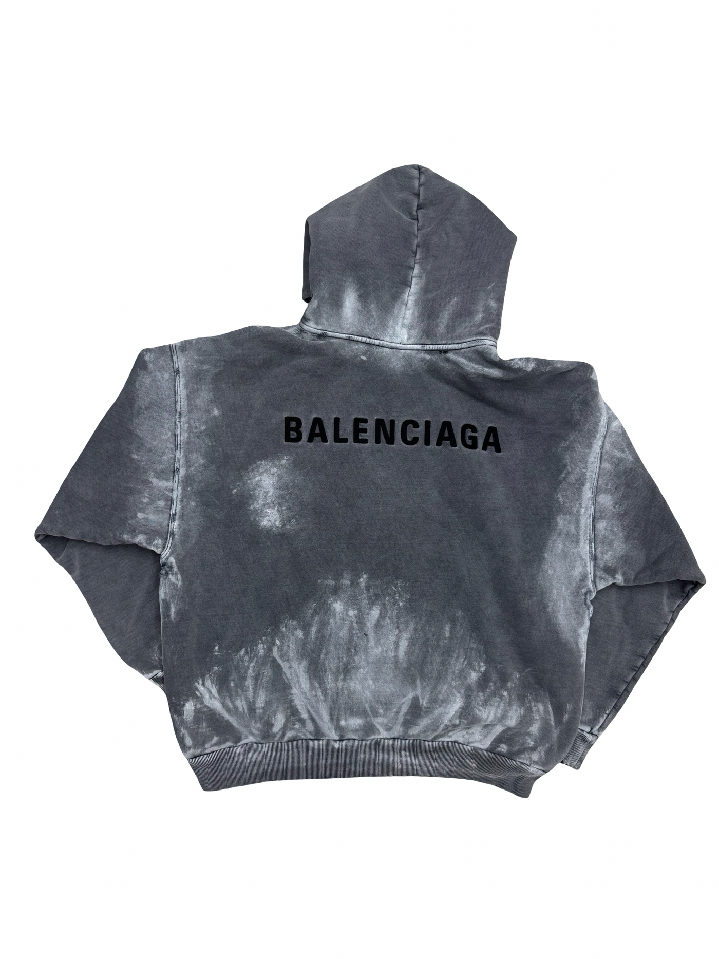 Balenciaga Washed Embroidered Logo Pullover Hoodie