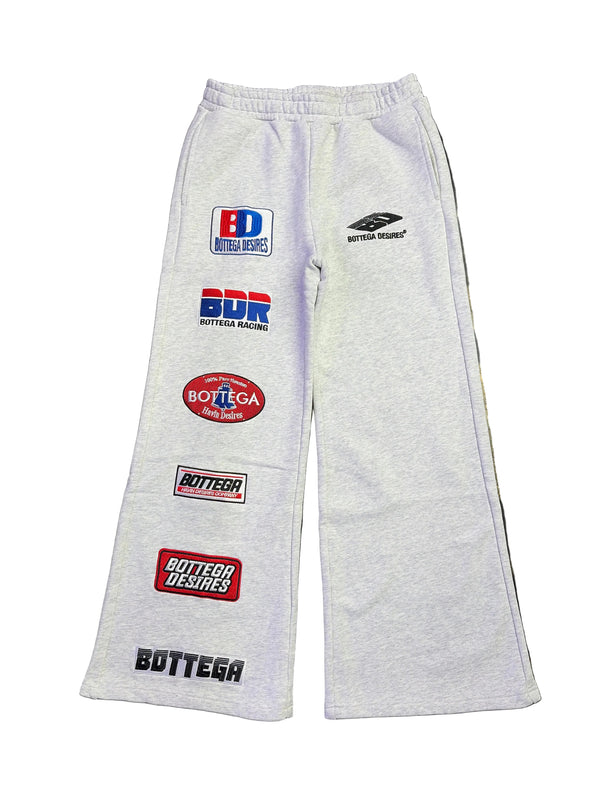 Bottega Desires Patches Sweatpants Grey