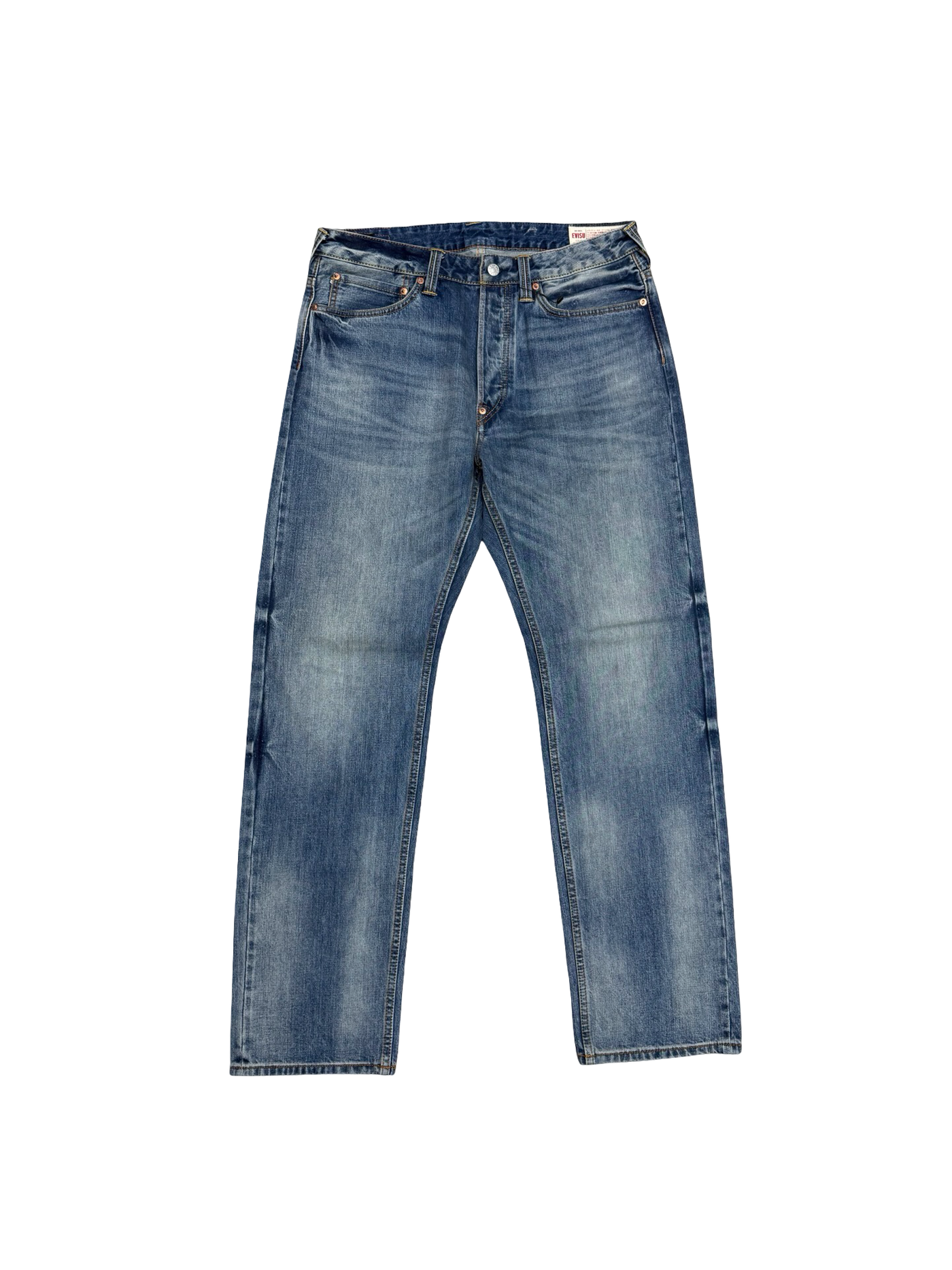 Evisu Yellow Daicock Print Jeans