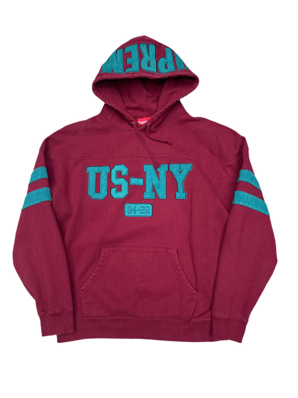 Supreme US-NY Hooded Sweatshirt Cardinal