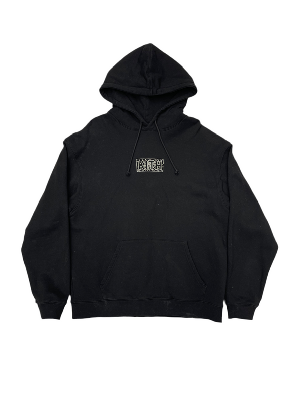 KITH x Spider-Man Web Logo Hoodie Black