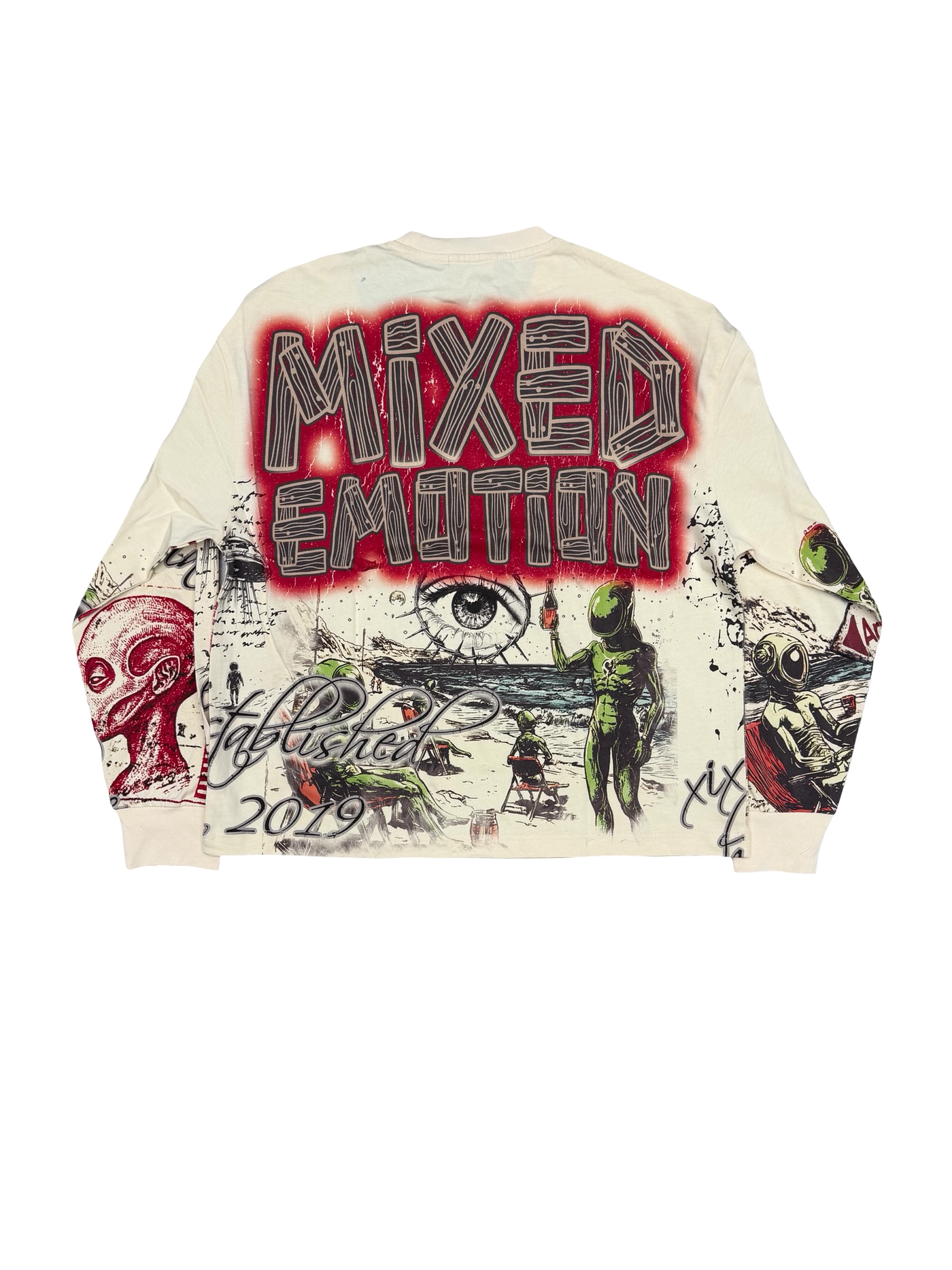 Mixed Emotions Art Club Long Sleeve Cream