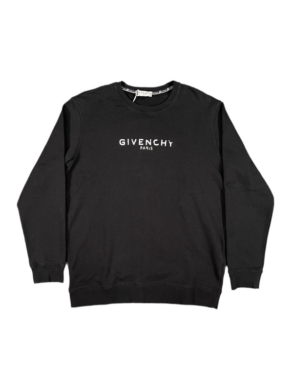 Givenchy Vintage Signature Broken Logo Sweatshirt Black