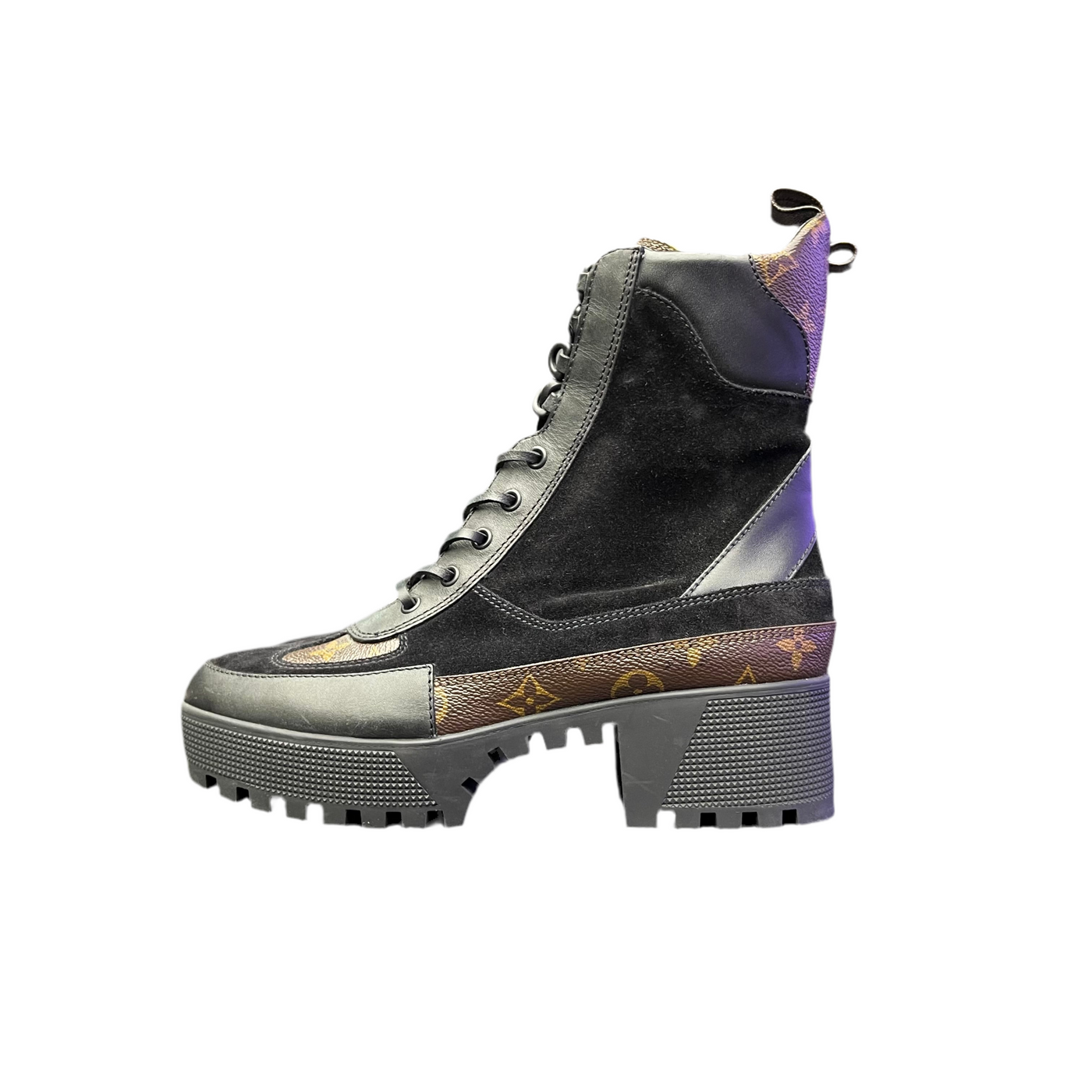 LV Laureate Platform Desert Boot Black Brown