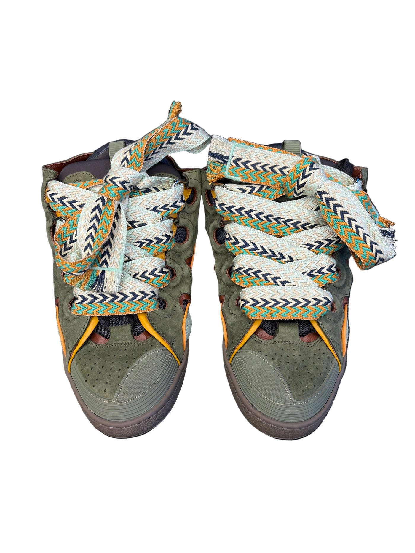 Lanvin Curb Sneakers Moss Green Grey