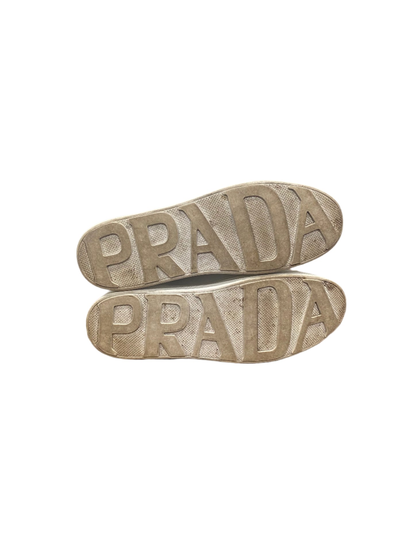 Prada Leather Trainers Blanco Nero