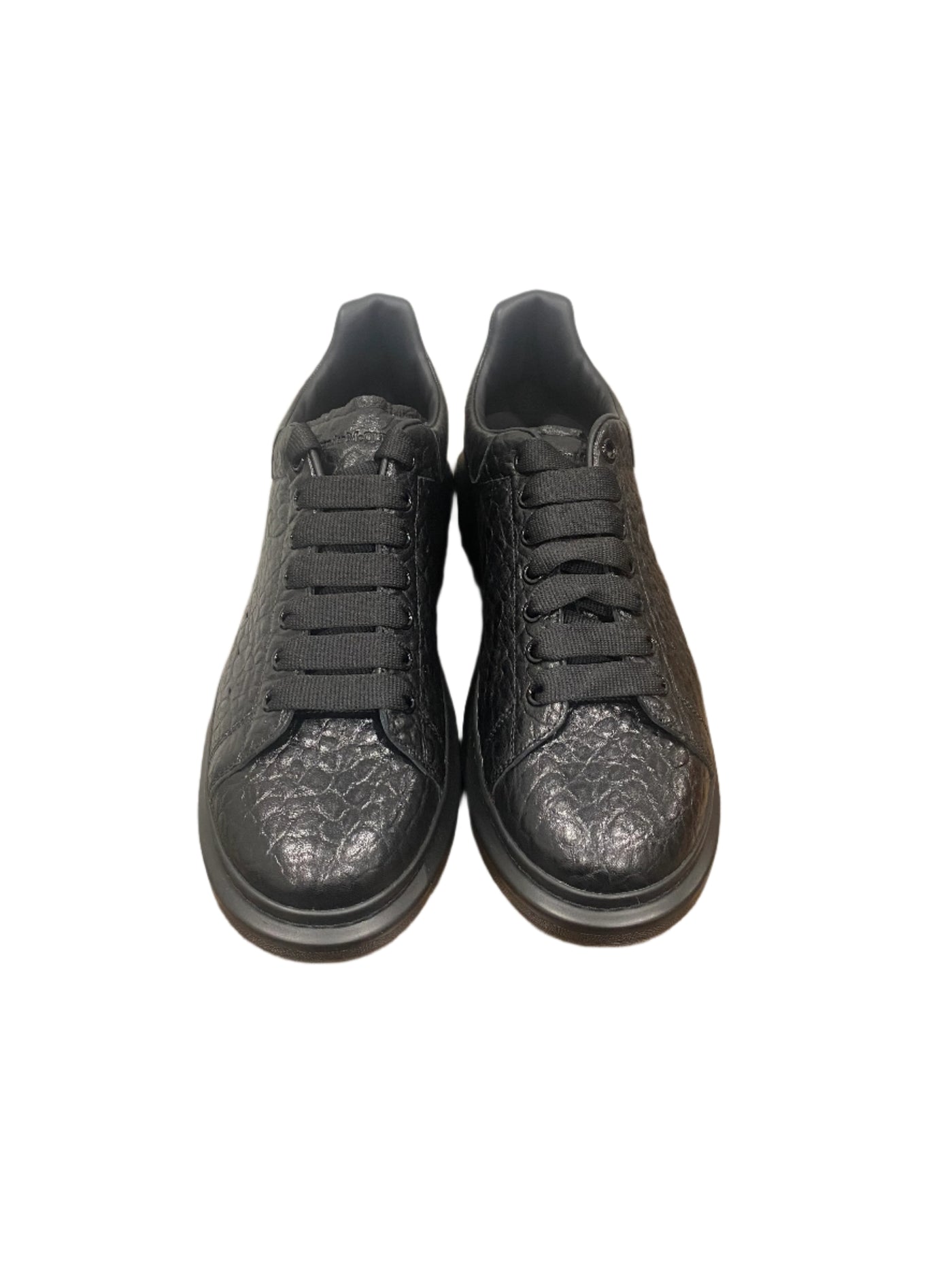 Alexander McQueen Oversized Leather Sneakers Black