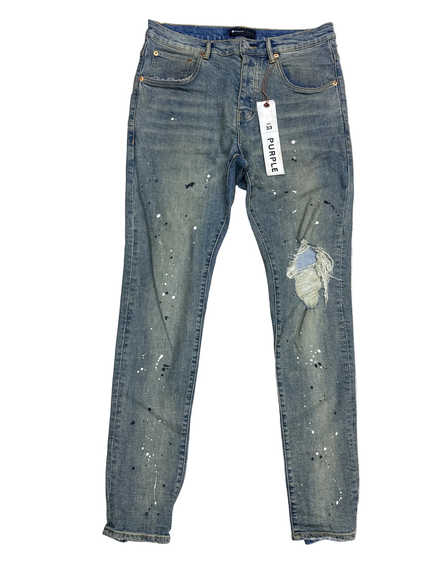Purple Brand Paint Splatter Jeans Denim Jeans