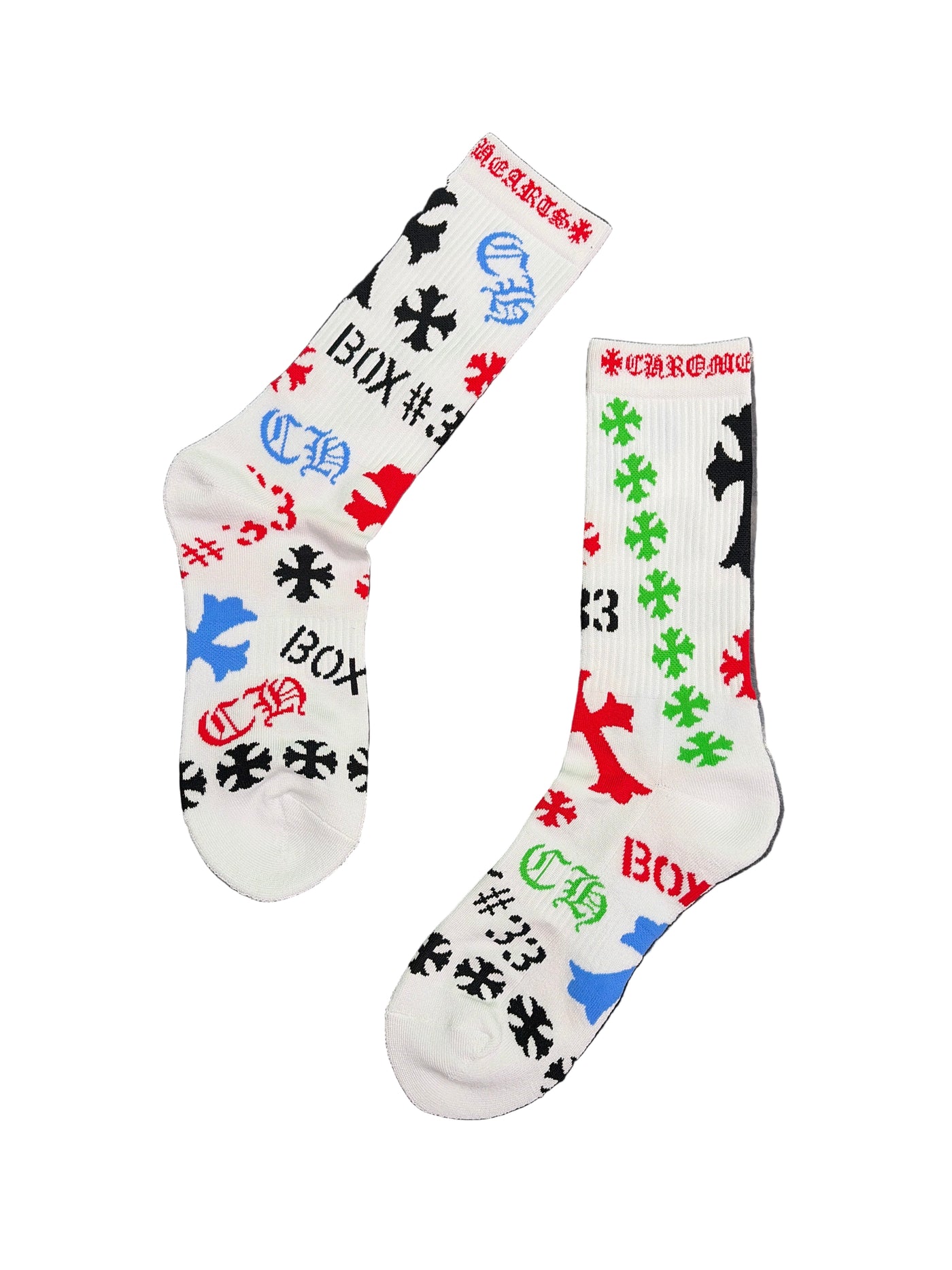 Chrome Hearts Stencil Socks White