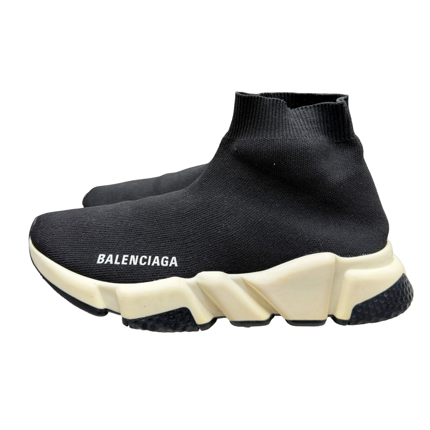 Balenciaga Speed Trainer Knit Sock Black White