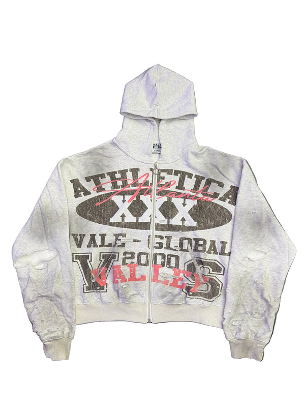 Vale Forever Destroyer Zip-Up Hoodie Grey